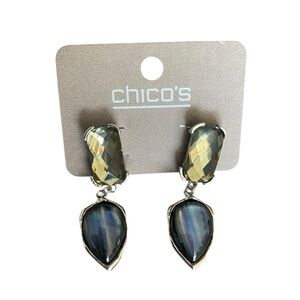 NWT Chico’s Variegated Crystal Stone Beautiful Earrings